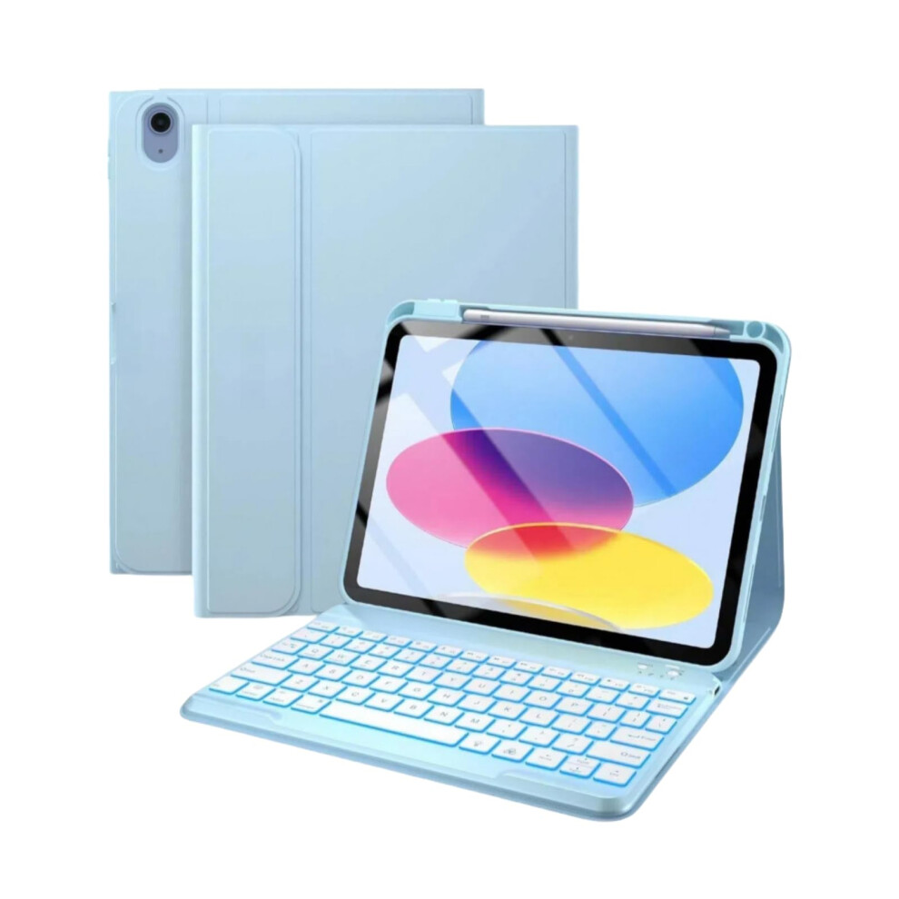 Keyboard Case For Tablet 11 (M4) 2024 Folio, Magnetic Detachable Keyboard, Pencil Holder A2836/A2837/A3006 Blue 9323874569901