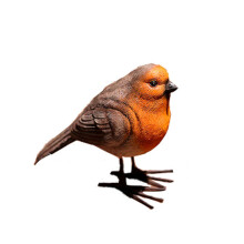 Adornos rústicos de jardín, siluetas de pájaros de metal para la decoración del patio, cautivadoras estatuas de pájaros de metal que adornan los