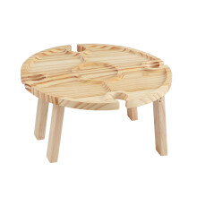 Tragbarer Picknick-Weintisch aus Holz, kompaktes Falt-Design, großer Stauraum, Magnetverschluss, Weinhalterung für Outdoor-Konzerte, Camping,