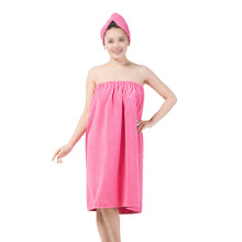 Spa-Wickel aus Mikrofaser mit Haarturbanhaube, schnelltrocknendes und hautfreundliches Material für Strand und Fitnessstudio