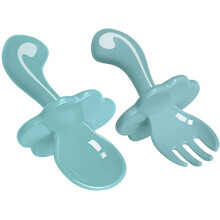 Babylöffel-Gabel-Set, Easy Grip Baby-Besteck-Set,