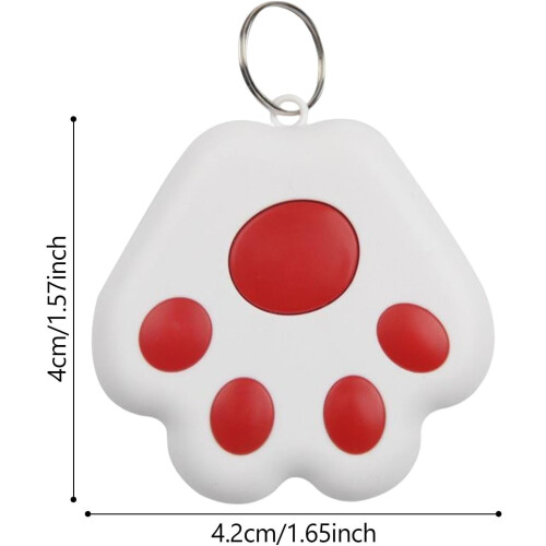 Pet Tracker Waterproof Cat Claw Shape RealTime Tracking Wireless Phone Finder Device Red 2