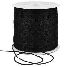 1mm Black Nylon Cord for Bracelets Jewellery Making Kumihimo Craft