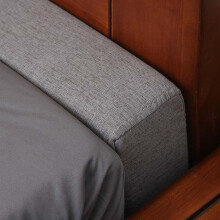 Memory Foam Bed Bridge Gap Filler for Twin to King/Queen Conversion Kit with Padded Headboard and Bolster, Long Pillow Gray 200x10x20cm
