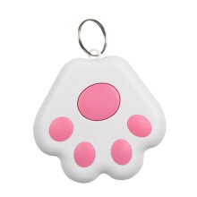 Dog GPS Tracker Waterproof Pet Locator Cat Claw Shape Pink No Monthly Fee App Key Finder Luggage Anti Lost