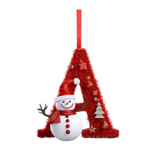 26 décorations de Noël en forme de lettres, décorations d'arbre personnalisées à suspendre soi-même (A)