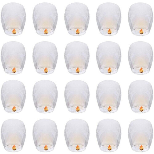 20 Pack Biodegradable Paper Lanterns LIUMY for Weddings Birthdays Memorials