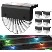 Auting Solarleuchten, wasserdicht, für Garten, Terrasse, Hof, Treppe und Treppendekoration, 6er-Pack