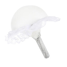 Bridal Floral Bouquet Holder Round Dome Floral Foam, White, Medium Size, For Wedding Bouquets