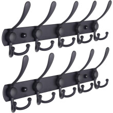 Antique Copper Wall Hooks, 5 Tri Hooks for Multiple Uses - Decorative, Simple Installation, Heavy Duty Stainless Steel
