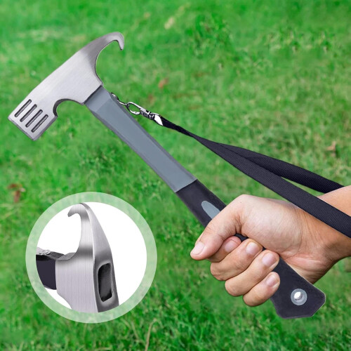 Camping Hammer with Ergonomic Handle  Multifunctional Tool for Outdoor Adventures 1