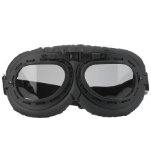 Gray Motorcycle Goggles with Tinted Lens, Sand-Resistant Shield &amp; Adjustable Strap