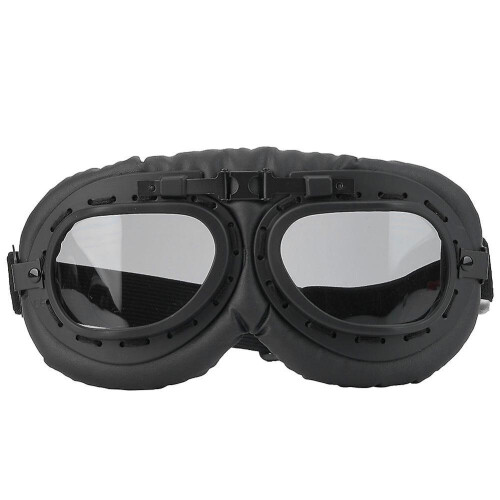 Gray Motorcycle Goggles with Tinted Lens, Sand-Resistant Shield &amp; Adjustable Strap