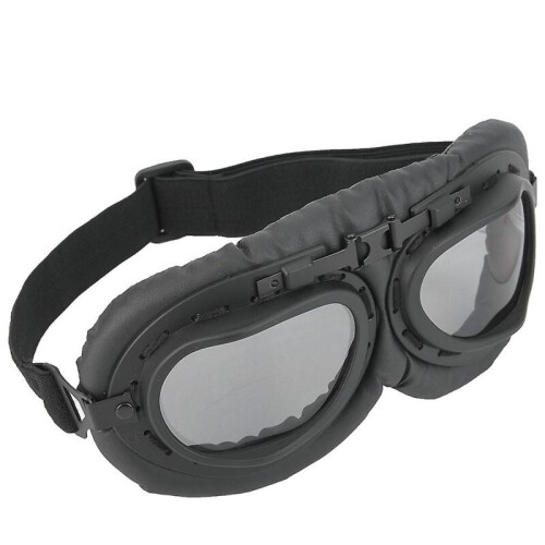 Gray Motorcycle Goggles with Tinted Lens, Sand-Resistant Shield &amp; Adjustable Strap 1