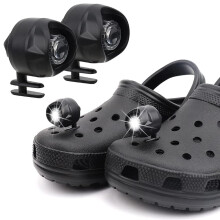 2Pcs Headlights for Croc Crocs Headlight Ipx5 Waterproof with 3 Light Modes Croc Shoes Headlight Abs Crocodile Headlights
