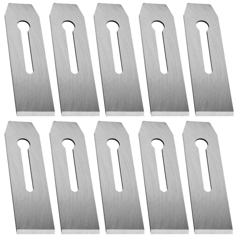 10 Pack Bench Hand Plane Blade Replacement Woodwork Planer Cutter Wide Iron Blades 44Mm 7057162486961