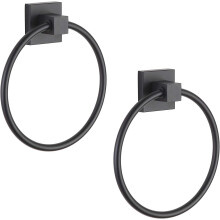 Robuster Handtuchring, eleganter Handtuchhalter für Bad und Küche, Edelstahlkonstruktion mit rostfreier, mattschwarzer Oberfläche, Wandmontage