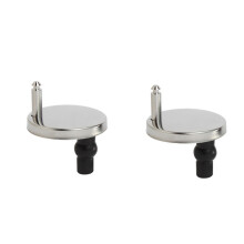 2 Pack Quick Release Toilet Seat Top Fixing Hinge, Blind Hole Hinge Replacement with 50mm Rubber Screw