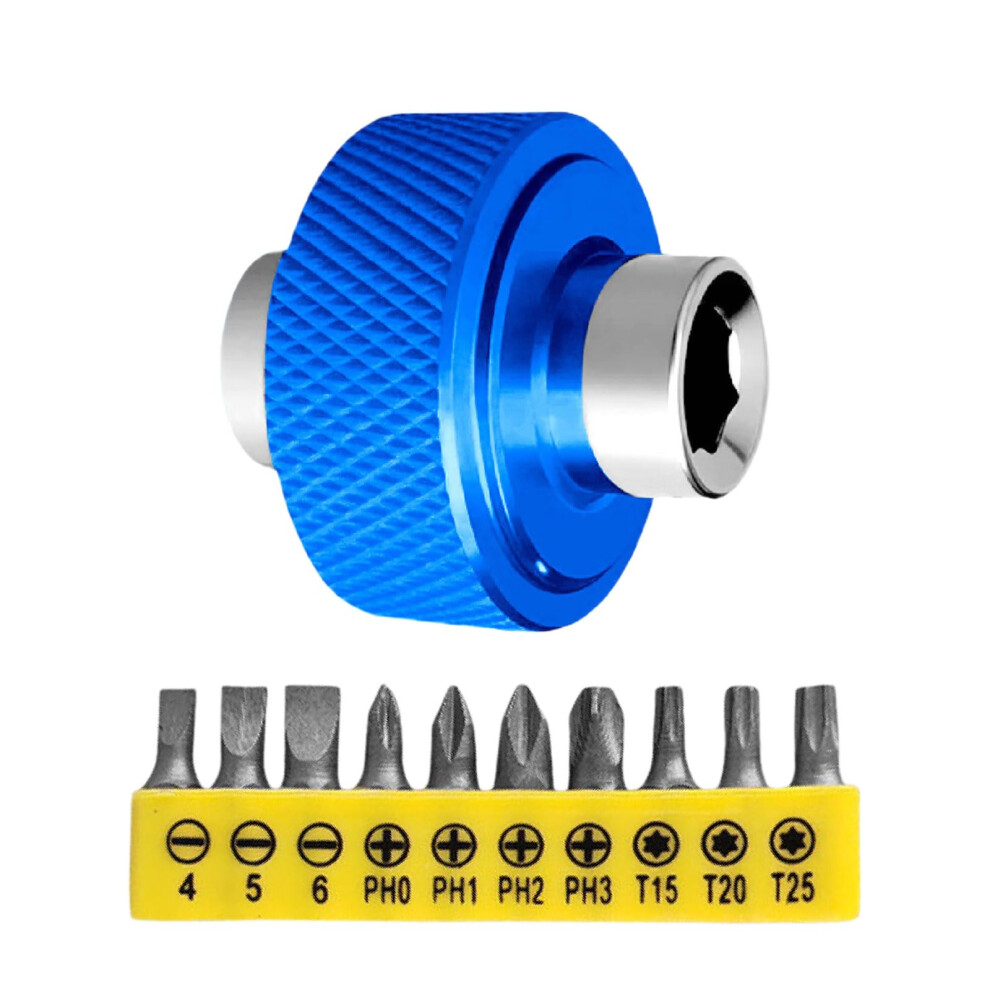 Ratcheting Wrench Miniature Carbon Steel Interchangeable Heads Ergonomic Grip Yellow Heads Blue Wrench Craftsmen 9001264515546