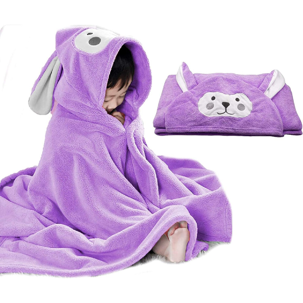 Infant Bath Towel with Quick Dry & Cozy Features, Ultra Soft Absorbent Microfiber Blanket for Toddlers, Cute Animal Design Shower Gifts for Boys and G