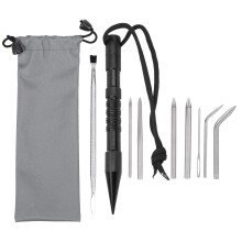 Roestvrijstalen knopergereedschapset, Marlinspike paracord FID-set, verstelbare veternaalden, leerweefgereedschap, doe-het-zelf handwerkaccessoires,