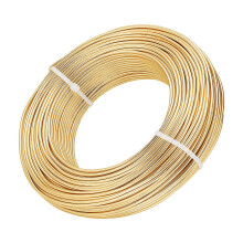 12 Gauge (2 mm) Aluminum Wire 180 Feet (55 m) Bendable Metal Sculpture Wire for Bonsai Trees, Flowers, Crafts, Champagne Yellow