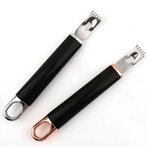 2 Pcs Stainless Steel Lemon Peeler with Hanging Loop Multifunctional Cocktail Tool