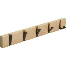 Modern Coat Rack, Space-saving Bamboo Coat Hanger with Neat Sleek Organization, Easy Install Use for Entryway, Hallway, Bathroom