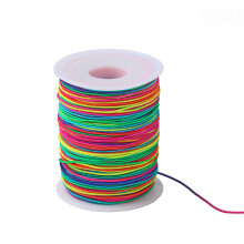 100 m Rainbow Colorful Elastic Cord 1 mm Stretch String for Bead Braiding Jewelry Handcraft