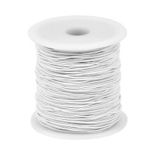 0.8 mm Elastic Thread, 100 m Stretch Cord, Bead Thread, Rubber Cord for DIY Bracelets (White)