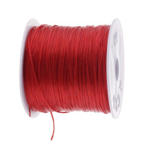 1 Roll Rubber Thread Elastic Nylon Thread Elastic Band for DIY Bracelet Necklace Red 0.5 mm