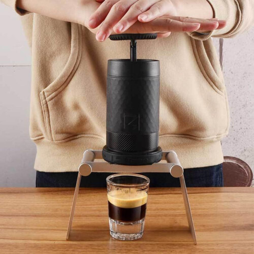 Hand Pressed Coffee Machine Bracket Stainless Steel Foldable Cup Holder Adjustable Height Manual Brew Support Model A 2