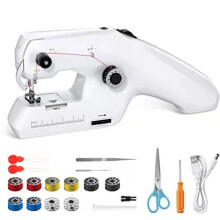 Handheld Sewing Machine Portable Electric Dual Line Sewing Machine with Ergonomic Handle Sewing Machine US Plug 110240V