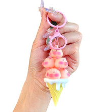 Animal Shaped Pendant Backpack Hanging Charm Delicate PVC Keychain Charm The best Gift for Girls
