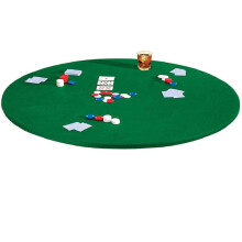 Poker- und Bridge-Tischdecke, elastische Tischdecke für Tische mit 91 bis 122 cm Durchmesser, Zubehör für Poker- und Bridge-Kartenspiele