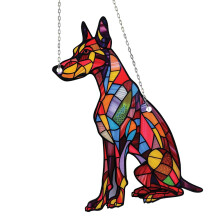 Acrylic Dog Ornament Sun Catcher for Dogs – Stained Acrylic Dog, Decorative Ornaments for Dog Lovers