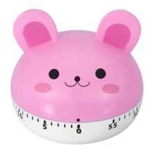 Cronometru mecanic ușor de transportat, formă de animal de desene animate, plastic ABS non-toxic, până la 55-60 de minute, durabil, suprafață