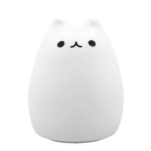 Solas Oíche Cat LED Cumhachtaithe ag Ceallraí Méid Inaistrithe Lasc Braiteoir Tadhaill Ábhar Bog USB In-athluchtaithe Solas Il-dhathach Dearadh
