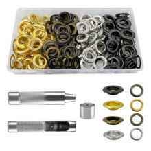 Grommet Tool Kits Grommets Eyelets Install Tool Storage Box Eyelet Punching Kits Grommets Kits for Tarpaulin Fabric