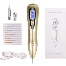 Skin Tag Removal Pen Mole Remover Pen with 9 Strength Levels Replaceable Needles Professional Mole Removal Pen for Freckle Watt Age