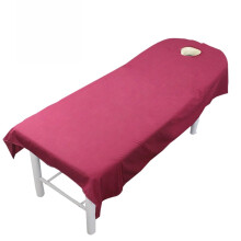 Beauty Pink Massage Bed Fitted Sheets 80X190CM Red With Face Hole Soft Spa Table Cover