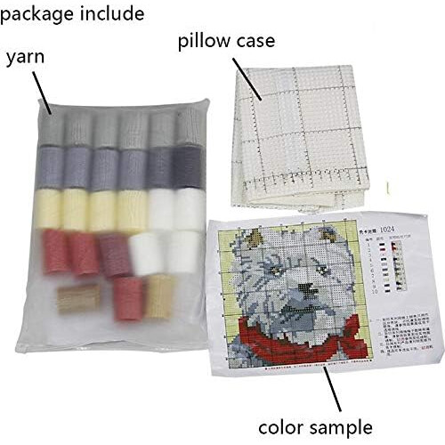 3D Cushion Latch Hook Embroidery Set DIY Cushion Material Package 2