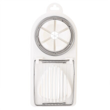 Kompakter Eierschneider mit Blütenblatt-Schnittfunktion, Edelstahl-Drahtschneider für gekochte Eier und weiches Obst, ergonomischer Griff, manuelle