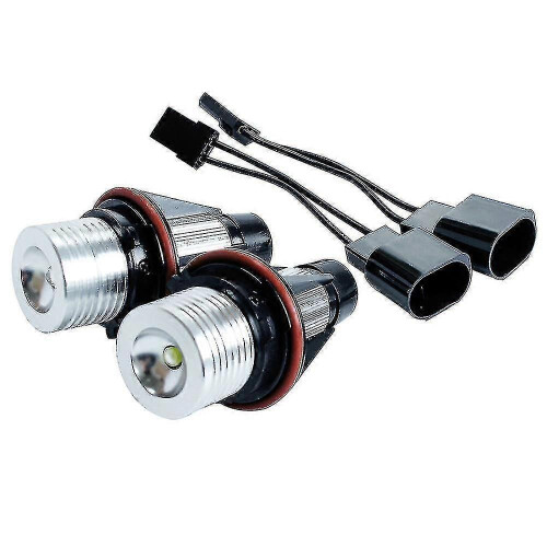 (white)2pcs Led Angel Eyes Marker Lights Bulbs compatible with E39 E53 E60 E61 E63 E64 E65 E66 E87 525i 530i Xi 545i M5-hy 2