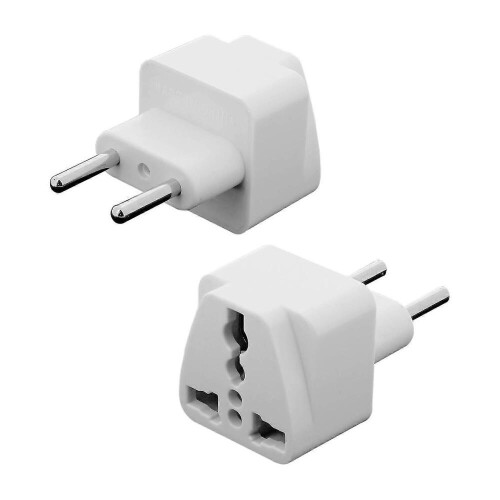 Universal Adapter, United Kingdom, Usa, Caribbean, Type C Plug, White 1