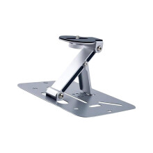 Height Adjustable Projector Mounting Bracket, Metal Foldable Stand, Rotating Desktop, Wall, or Suspended Mount, Silver
