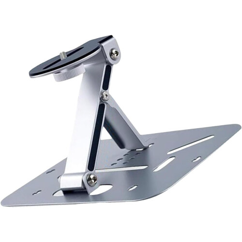 Height Adjustable Projector Mounting Bracket, Metal Foldable Stand, Rotating Desktop, Wall, or Suspended Mount, Silver 1