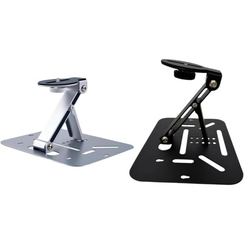 Height Adjustable Projector Mounting Bracket, Metal Foldable Stand, Rotating Desktop, Wall, or Suspended Mount, Silver 2