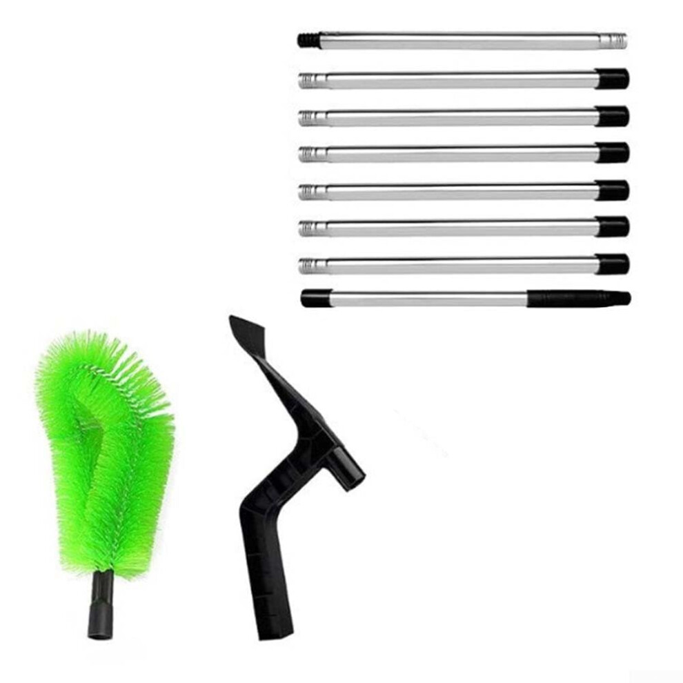 Professional Gutter Cleaner With Brush And Leaf Shovel, Extendable 8Section Telescopic Pole To Reach Difficult Areas 9323874572895