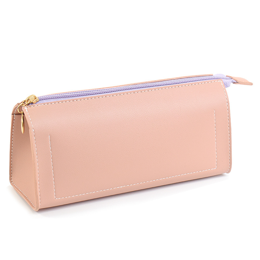 Slim Pencil Pouch with Smooth Zipper, Minimalist Design Portable Makeup Organizer for Cosmetics and Stationery